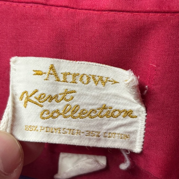 Vintage 1970s Arrow, Kent Collection casual button up
short sleeve shirt. - Picture 2 of 2